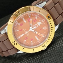 Swiss Mens Refurbished 40MM Titus Turnable Bezel Orange Dial Watch a303244-1 - £22.42 GBP