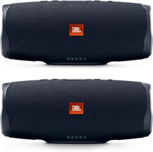 Black Jbl Charge 4 Portable Waterproof Wireless Bluetooth Speaker Bundle (Pair). - £219.50 GBP