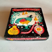 Twelve Days of Christmas Paper Napkins Box Vintage Made in USA - $29.69