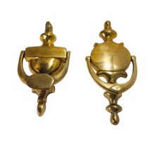 Lot of (2) Different Solid Forged Brass Door Knockers 8&quot; &amp; 8.5&quot; long - £33.54 GBP