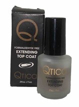 NEW IN BOX! QTICA ( FORMALDEHYDE FREE ) EXTENDING TOP COAT NAIL LACQUER ... - £23.46 GBP