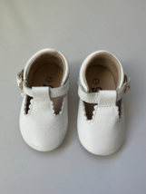 Size 2 Soft-Sole Baby Mary Jane White Baby Shoes Baby Moccasins Toddler ... - £11.19 GBP