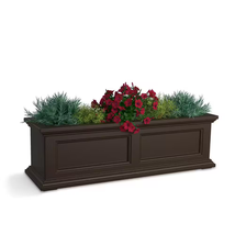 Fairfield 36 In. X 11 In. Self-Watering Espresso Polyethylene Window Box - $114.78