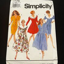 Simplicity 7776 Women&#39;s Dress Sewing Pattern 90s Style Sizes 10-16 Vinta... - €4,94 EUR