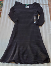 NWT Lauren Ralph Lauren Black Viscose &amp; Nylon Crochet Dress Petite SP - $44.54
