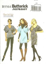 Butterick 5564 Misses Top, Tunic & Dress Fast & Easy Size 6,8,10,12 UNCUT FF - $10.47