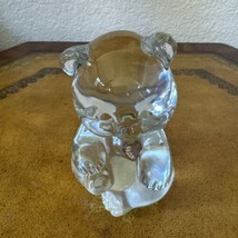 Vintage Fenton Art Glass 4” Teddy Bear Birthstone October Pink Heart Birthday - £15.65 GBP