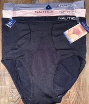 Nautica ~ Womens Shaping Briefs Underwear Panties Mild Control 3-Pair ~ L - $33.65