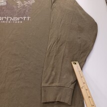 Carhartt Mens Brown 2XL Long Sleeve Original Fit Deer Graphic T-Shirt 102268 301 image 4