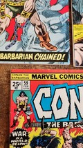 Conan the Barbarian #57 58 59 Marvel Comic Book Lot of 3 1975-1976 FN to VF - $48.37