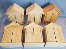 1:12 Wood Dollhouse Hutch Cabinet Display Unfinished Lot of 6 Crafts Miniature - £27.09 GBP