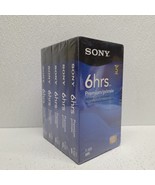 5 Pack Sony 6 Hrs T-120 VHS VCR Tapes Blank Premium New Sealed - $329.59 MXN