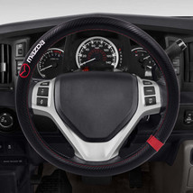 BRAND NEW MAZDA 15&#39; Diameter Car Steering Wheel Cover Carbon Fiber Style Look - £19.69 GBP