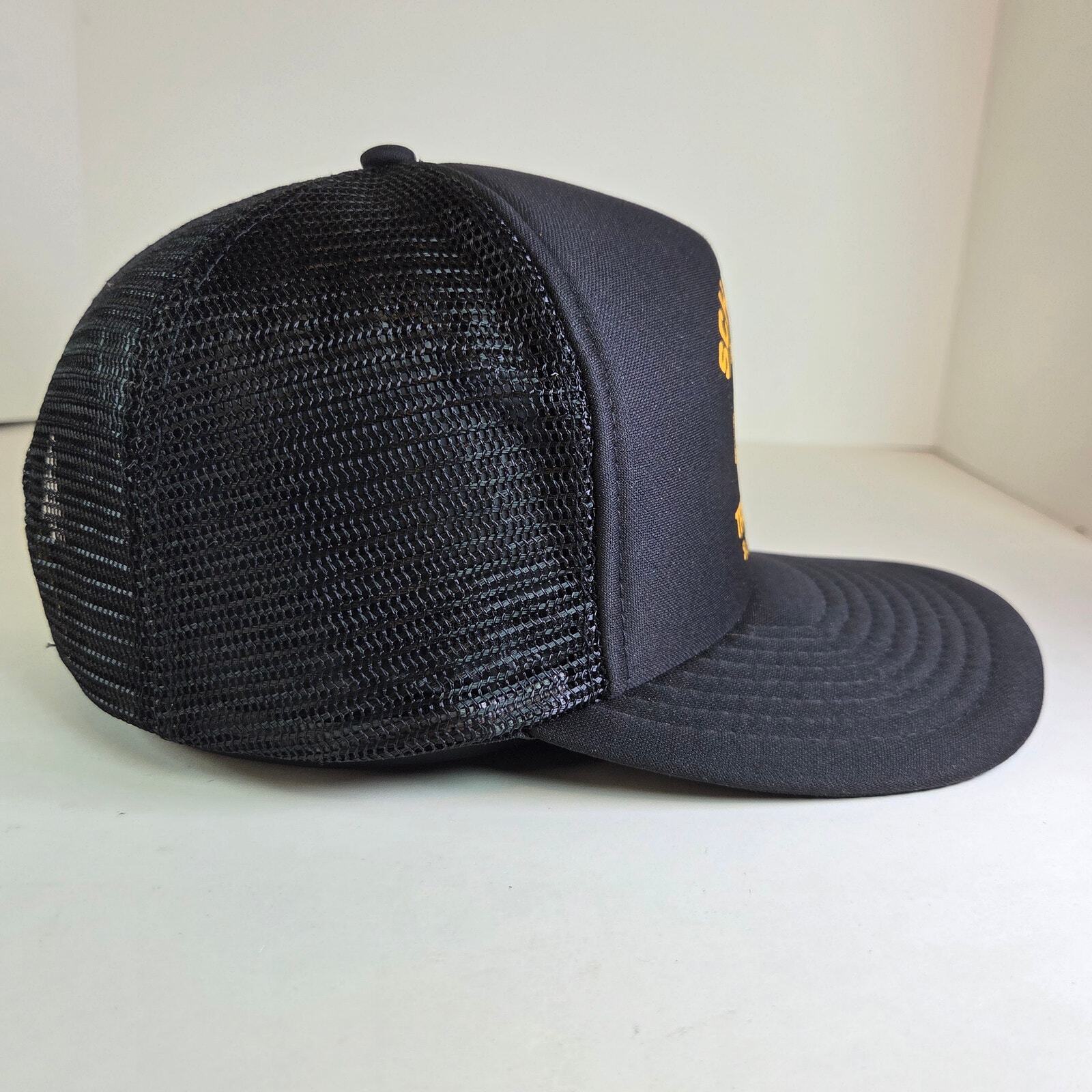 Vintage Scherer & Sons Trucking Hat St. Joseph MN Black Foam Mesh Snapback Promo Item image 4