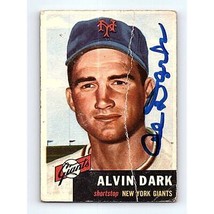 Alvin Dunkel Unterzeichnet 1953 Topps #109 Karte New York Giants Signiert - £30.57 GBP