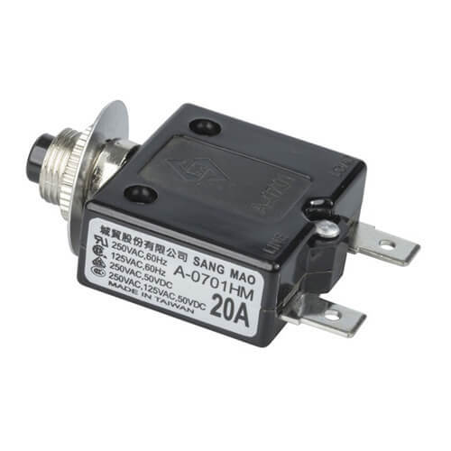 Circuit Breaker (250VAC or 50VDC) - 20A - $22.25