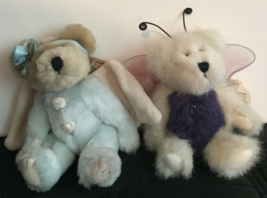 Boyds Bears plush 2 bears angel bear 1990-98, butterfly bear 19996-2001 vintage - £9.53 GBP