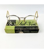 Vintage American Optical FUL-VUE Metal Rim Black Safety Glasses + Box - $851.59 MXN