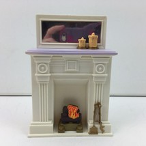 Fisher Price Dollhouse Furniture 2002 Mini Living Room Fireplace Candles - £15.62 GBP