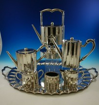 Reyes Mexican Mexico Sterling Silver Tea Set 7pc Mid-Century Modern (#4736) - $230,651.24 MXN