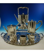 Reyes Mexican Mexico Sterling Silver Tea Set 7pc Mid-Century Modern (#4736) - $454,512.08 MXN
