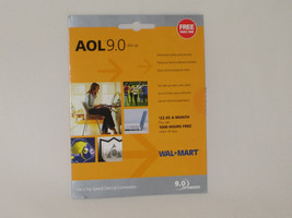 RARE AOL 9.0 OPTIMIZED 2003 ORANGE AND SILVER DIAL UP CD 1000 Hours Free - £5.44 GBP