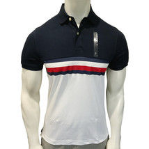 NWT TOMMY HILFIGER MSRP $69.99 MEN&#39;S NAVY WHITE SHORT SLEEVE POLO SHIRT ... - £24.05 GBP