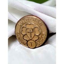 Amazing antique Lutheran Sunday school pin - £14.24 GBP