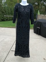 Nwot Adrianna Papell Gorgeous Black Lace Gown 4 - $150.00