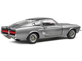 1967 Shelby GT500 Gray Metallic with Black Stripes 1/18 Diecast Model Car by So - £65.30 GBP