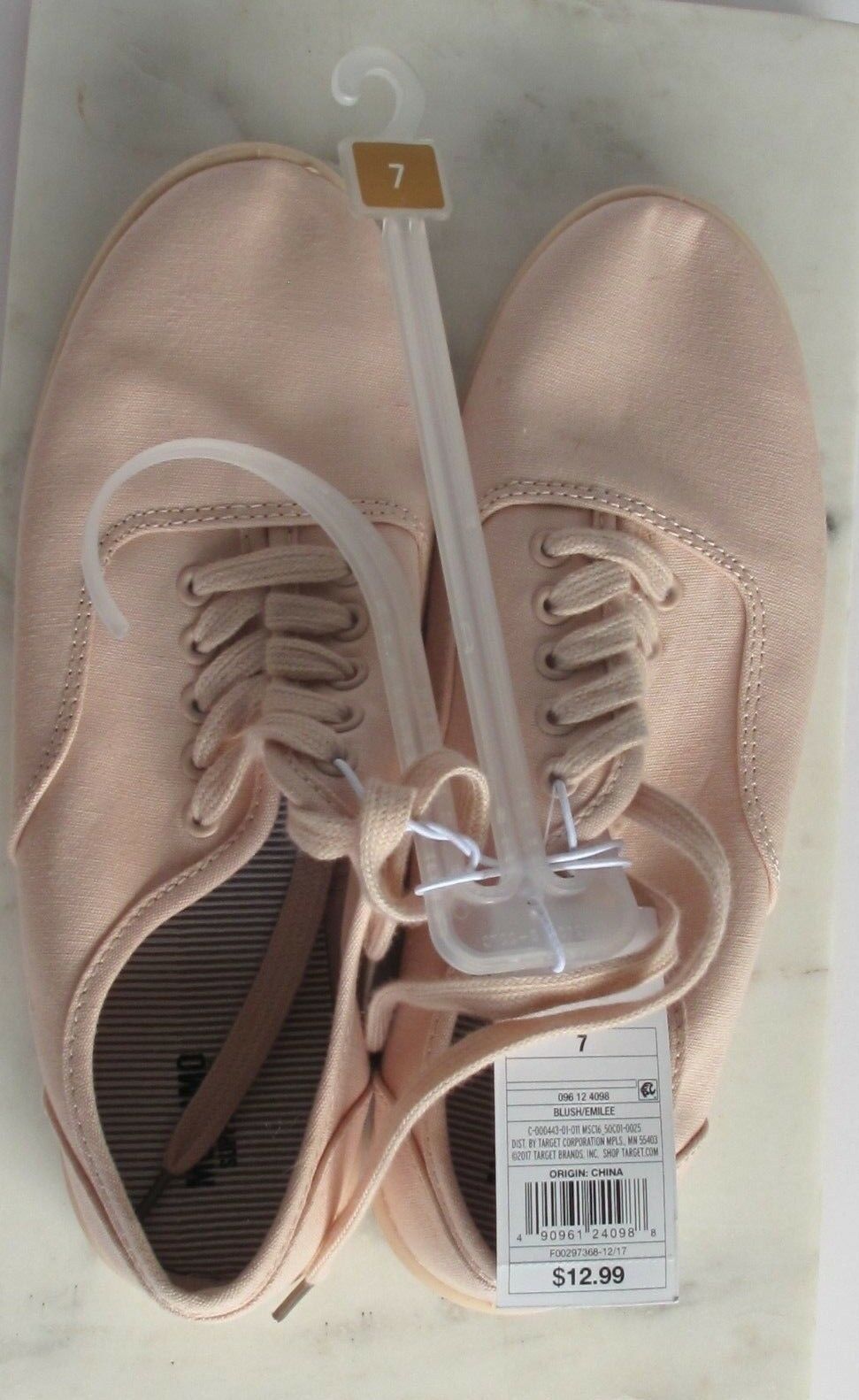 Women&#39;s Emilee Lace-Up Canvas Sneakers - Mossimo Supply Co. Blush / Pink... - $7.50