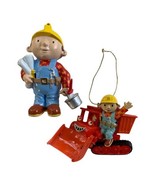 2 Nick Jr. Bob the Builder Red Muck Bulldozer Truck Christmas Ornament 2... - £15.55 GBP