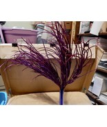 Picks Fake Flowers 16&quot; Tall Celebrate It Table Decor Purple Glitter Gras... - £9.41 GBP