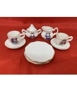 Raggedy Ann &amp; Andy TEA SET No Tea Pot MADE IN TAIWAN (9 Pieces) - £14.88 GBP