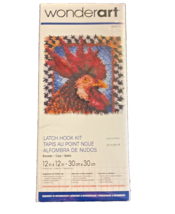 Latch Hook Kit Rooster WonderArt 12 Inch by 12 Inch New in Package Sealed Crafts - £10.85 GBP