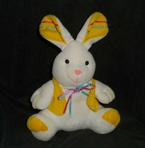 Vintage 1993 Eggcetera Toys R Us White Yellow Bunny Rabbit Stuffed Animal Plush - $23.75