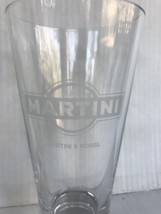 Vtg Martini &amp; Rossi Etched Glasses Set 3 Tall Pilsner Glass Alcoholic Beverage - £3.75 GBP