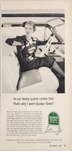 1955 Print Ad Quaker State Motor Oil Lady Holds Steering Wheel Oil City,PA - $15.79
