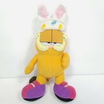Garfield Orange Cat Easter Bunny Baseball Hat Plush Stuffed Animal Purpl... - $25.11 CAD