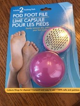 NEW Pink Pod Foot File: 2 Finishing Pads Callus Dead Skin Remover Ships ... - $18.79