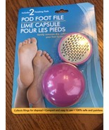 NEW Pink Pod Foot File: 2 Finishing Pads Callus Dead Skin Remover Ships ... - £14.78 GBP