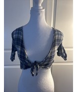 Urban Outfitters plaid, cropped tie top - Size SM, Pre-Owned - $5.00
