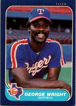 1986 Fleer George Wright #578 Texas Rangers Baseball Card - $1.77