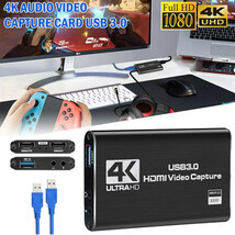 4K Audio Video Capture Card, USB 3.0 HDMI Video Capture Device Full HD - $20.90