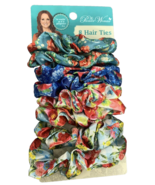 The Pioneer Woman Floral Hair Ties 8 Ponytail Holder Scrunchie Teal Red ... - £9.62 GBP