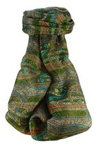 Mulberry Silk Traditional Long Scarf Gosthani Sage by Pashmina &amp; Silk - £19.12 GBP