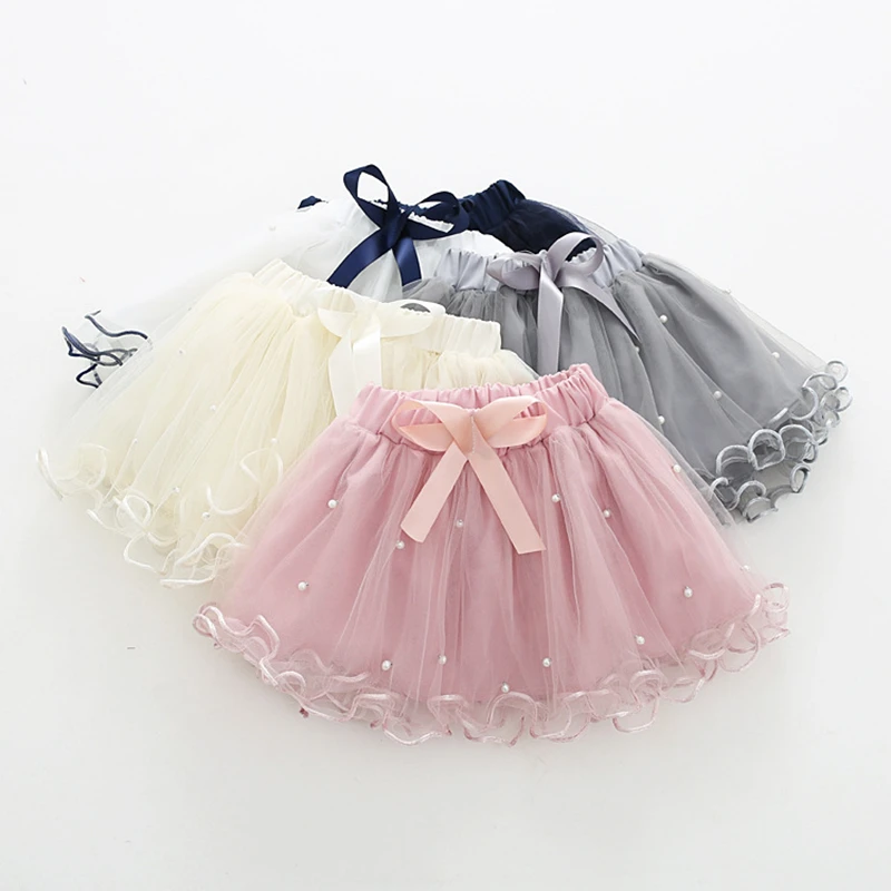 Sporting 2021 Baby Girls tutu Skirts Pearl Short Cake Toddler Girl Skirt Kids A  - £24.04 GBP