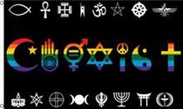 Rainbow Coexist 3 X 5 Flag 3x5 Decor Sign Gay Equal Rights Flags FL628 New - £5.32 GBP