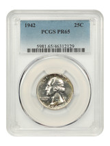 1942 25C PCGS PR65 - $152.78