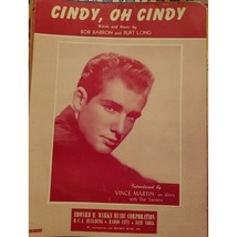 Cindy Oh Cindy By Bob Barron &amp; Burt Long 1956 Vintage Sheet Music - £6.41 GBP